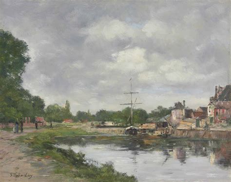 Eugène Boudin (1824-1898) , Un canal à Abbeville | Christie's