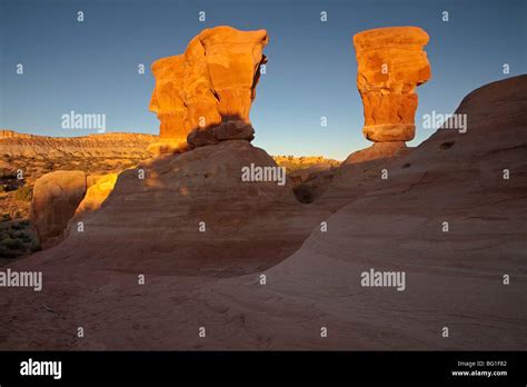 Four Brothers hoodoos, Devil's Garden State Park, Utah Stock Photo - Alamy