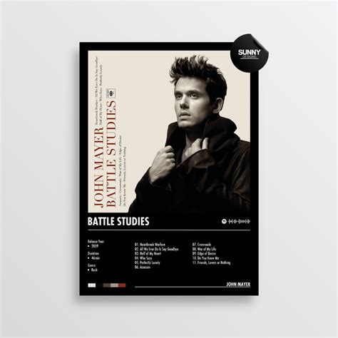 John Mayer - Battle Studies | Album Cover Poster – Sunny Designs Posters