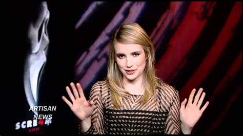 EMMA ROBERTS SCREAM 4 INTERVIEW - YouTube