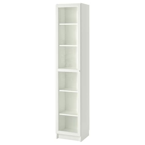 BILLY / OXBERG bookcase with glass door, white/glass, 40x42x202 cm - IKEA