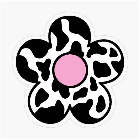 "cute cow print flower" Sticker for Sale by adequatedesigns | Indie ...