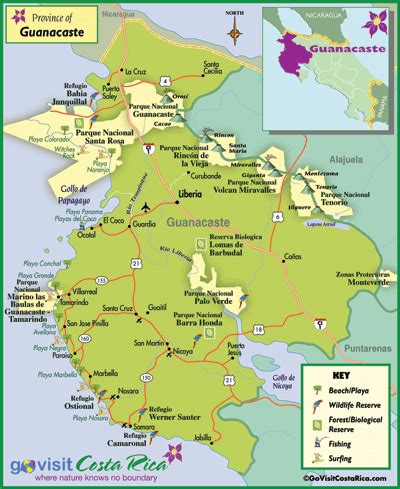 Costa Rica Map Guanacaste - Draw A Topographic Map