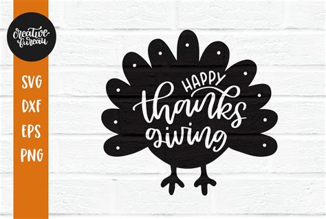 Happy Thanksgiving Svg Dxf Cut File, Thanksgiving Turkey Svg (158161) | SVGs | Design Bundles