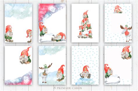 Funny gnomes. By LoveWatercolorStore | TheHungryJPEG