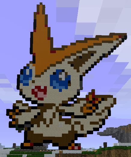 Victini Pixel Art Minecraft by ZippingMeteor on DeviantArt