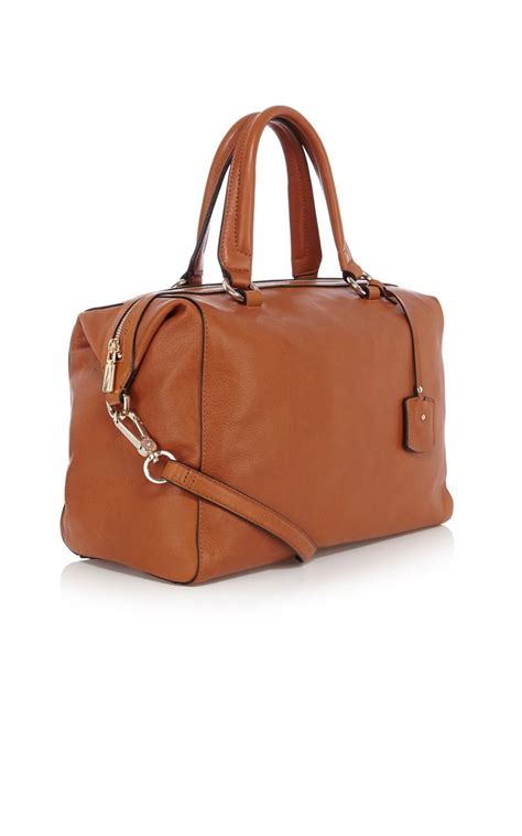 Lyst - Karen Millen Signature Box Bag in Brown