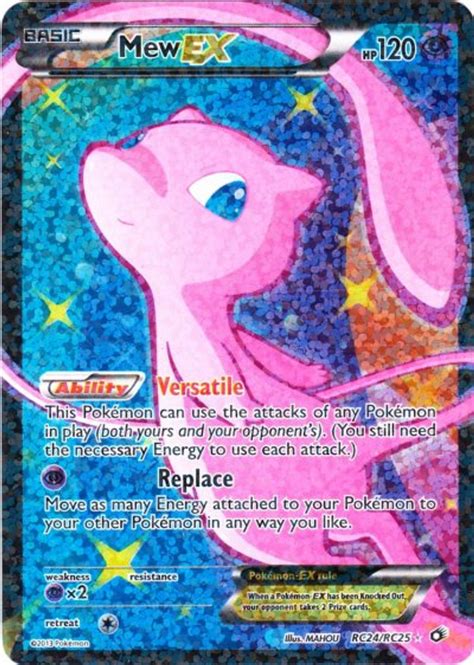 Pokemon Black White Legendary Treasures Radiant Collection Single Card Ultra Rare Mew EX RC24 ...