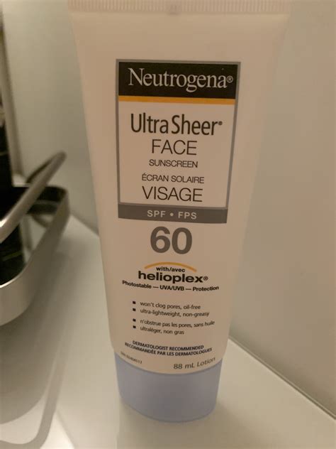 Neutrogena Ultra Sheer FACE Sunscreen SPF 60 reviews in Sun Protection - ChickAdvisor