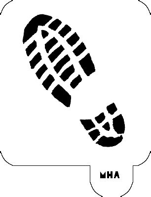 Shoe Print Stencil - ClipArt Best - ClipArt Best