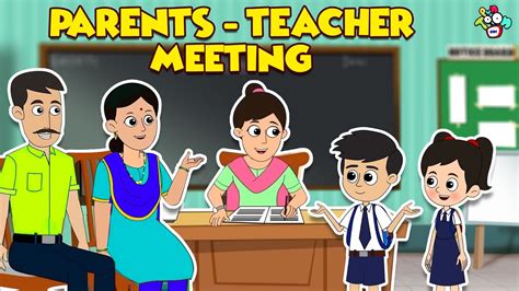 Parents Teacher Meeting | Types of Parents in PTM | English Cartoon | Moral Stories | PunToon ...