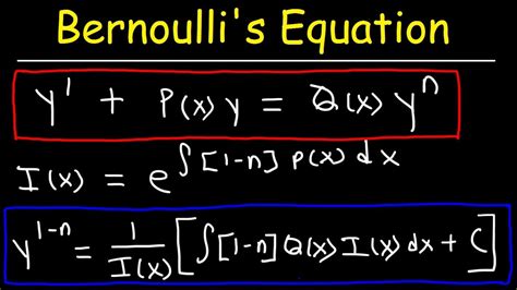 Bernoulli's Equation For Differential Equations - YouTube