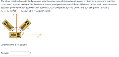 Solved The strain rosette shown in the figure was used to | Chegg.com