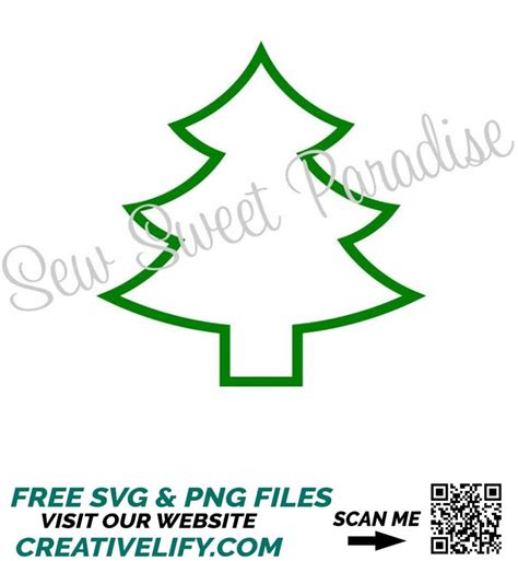 Christmas Tree Outline SVG, Christmas SVG, Tree SVG, Digital - Inspire Uplift