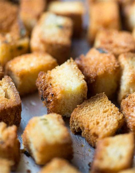 Homemade Garlic Croutons - The flavours of kitchen