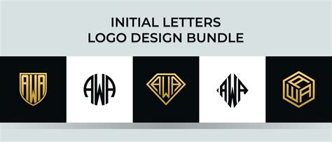 Initial letters AWA logo designs Bundle 4916683 Vector Art at Vecteezy