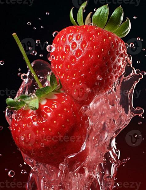 Colorful strawberry splash photo 29638530 Stock Photo at Vecteezy