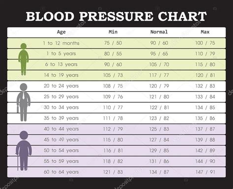 Diagramme de pression artérielle des jeunes aux personnes âgées image ...