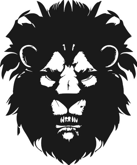 Premium Vector | Heraldic lion vector hand drawn clip art black and white