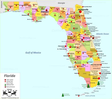 Map Of Florida Counties And Cities - Printable Maps