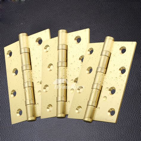 4 Inch Door Hinges Polished Brass 2 Pcs Gold Exterior Luxury