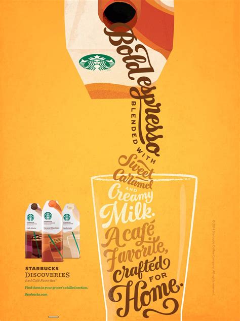 Pouring typography Starbucks ad | Starbucks advertising, Starbucks ...