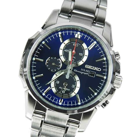 Seiko Solar chronograph mens watch SSC081P1 SSC083P1 SSC085P1 SSC087P1 ...