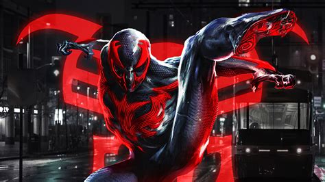 Spiderman 2099 Blue Neon Wallpaper,HD Superheroes Wallpapers,4k Wallpapers,Images,Backgrounds ...