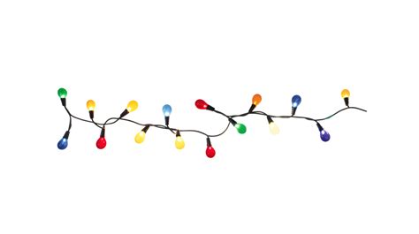 String of Christmas lights isolated on transparent background ...