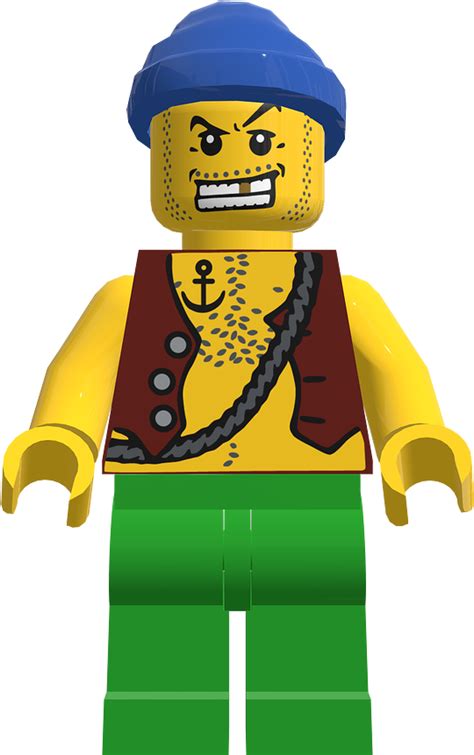 Download Lego Minifigure Pi107 Pirate Vest And Anchor Tattoo, - Full Size PNG Image - PNGkit