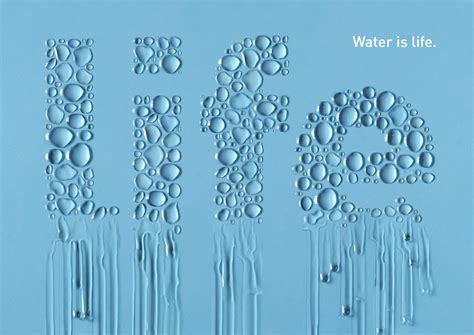 Water is life poster on Behance