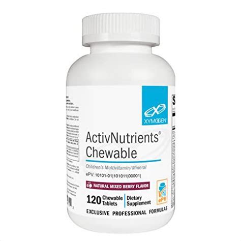 XYMOGEN Children's Activnutrients Chewable - Mixed Berry Multivitamin for Kids - Multi Vitamin ...