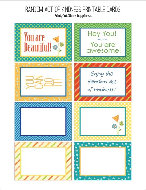 Random Act of Kindness Free Printables - Carla Schauer Designs