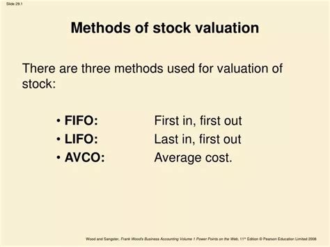 PPT - Methods of stock valuation PowerPoint Presentation, free download - ID:5539401