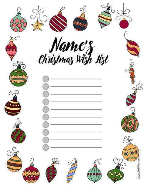 Free Christmas List Template | Customize Online & Print at Home