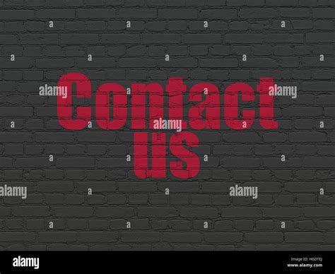 Marketing concept: Contact Us on wall background Stock Photo - Alamy