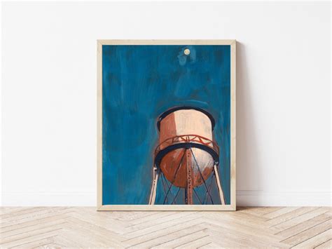 Marfa Print Marfa Wall Art Marfa Poster West Texas Painting Water Tower ...