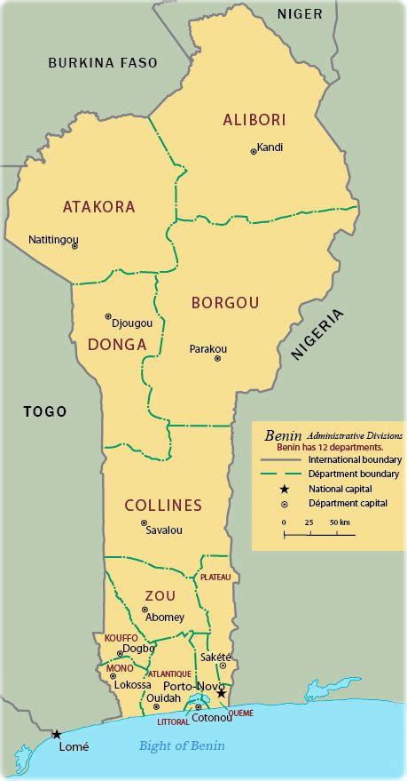 Map of Benin - Travel Africa