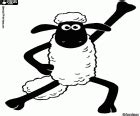 The face of the sheep Shaun coloring page printable game