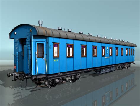 3d passenger rail car model