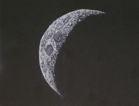 Moon Sketch 4 Day Old Waxing Crescent Moon - frank5817's photos - Photo ...