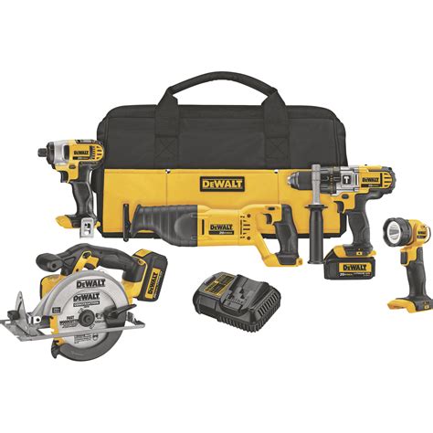 FREE SHIPPING — DEWALT 20V MAX Li-Ion Cordless Power Tool Set — 5-Tool ...