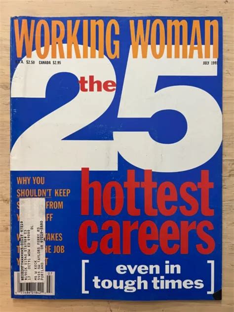 WORKING WOMAN MAGAZINE July 1991 The 25 Hottest Careers Even in Tough Times £3.92 - PicClick UK