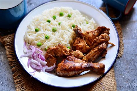 Jerk Chicken With Rice And Peas Pilaf Recipe by Archana's Kitchen