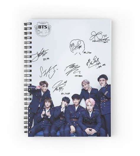 BTS OT7 Spiral Notebook by Aevinn in 2021 | Bts school, Bts birthdays, Bts merch