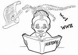 Coloring Page Studying history  Free Printables Img 9235 sketch template