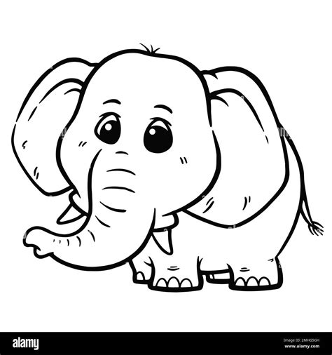 Black And White Elephant Clipart