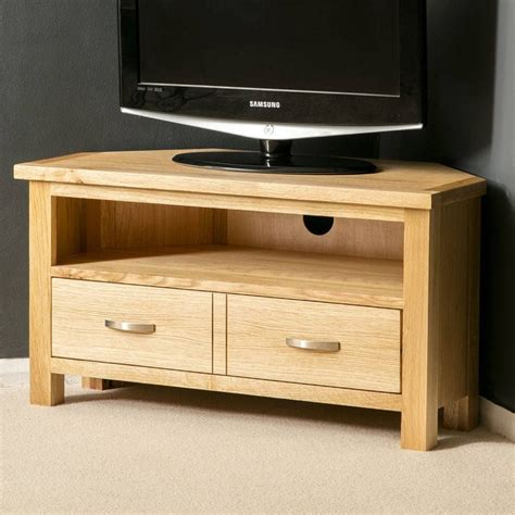 2023 Latest Oak Effect Corner Tv Stand