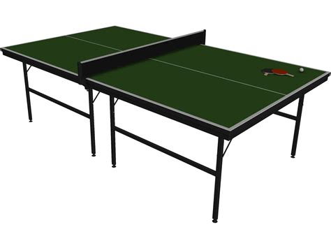 Ping Pong Table 3D Model - 3DCADBrowser