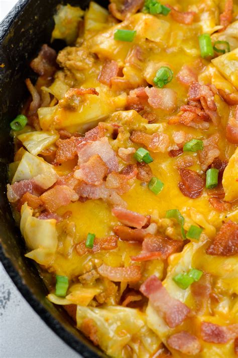 Bacon Cheeseburger Cabbage Casserole (low carb + keto) - The Best Keto ...